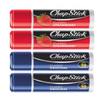 Lip Balms Unisex Chaptstick Variety Flavors Medicated Moisturizers | Classic Original 4g (Blue) & Strawberry 4g (Pink) Lip Balm Tubes