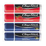 Lip Balms Unisex Chaptstick Variety Flavors Medicated Moisturizers | Classic Original 4g (Blue) & Strawberry 4g (Pink) Lip Balm Tubes