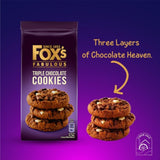 Foxs Cookie Selection - Half Coated Chunkie 175g, Triple Chunkie 180g, Milk Chunkie 180g, White Chunkie Cookie 180g, Pack of 4