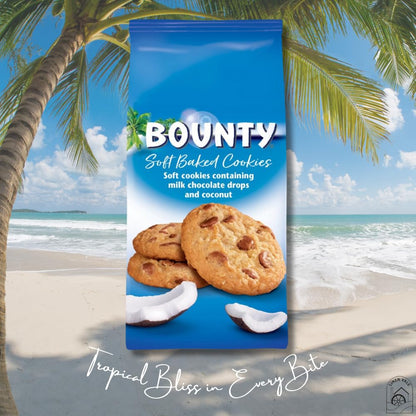 Chocolate Cookie Bundle Pack - Galaxy Cookies Chocolate Chunks & Bounty Milk Chocolate Soft Baked Cookies 180g x Pack of 2