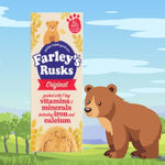 Golden Baked Goodness with Farley's Rusks Orignal Rich in Vitamins & Minerals including Iron and Calcium | Baby Cookies for 4 Months Onwards 9pcs x 3 Packs