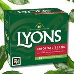 Lyons Original Blend Irish Tea Bags Smooth Taste and Unique Refreshing Aroma 232g (80 Tea Bags) x Pack of 2