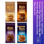 Foxs Cookie Selection - Half Coated Chunkie 175g, Triple Chunkie 180g, Milk Chunkie 180g, White Chunkie Cookie 180g, Pack of 4