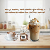 The Skinny Food Coffee Flavour Vegan Syrup Bundle Pack - Salted Caramel, French Vanilla & Hazelnut Praline Concentrate with sweetener 60ml x Pack of 3
