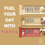 Fulfil Chocolate Bundle Bars | White Chocolate Cookie Dough, Chocolate Hazelnut Whip, Chocolate Peanut Butter Vitamin & Protein Bars Total of 3 Packs, 55g