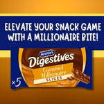 McVities Digestive Caramel Snacksize Cakes 109g | Perfect for Snacking, Sharing and Tea Time 5 slices (Pack of 3)