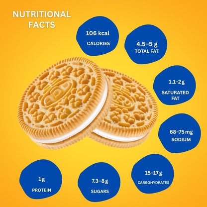 Oreo Classic Golden Sandwich Cookies with Smooth Vanilla Creme Filled, Pack of 4