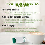 Sweetex Sugar Free, Calorie Free Sweetener Tablets, Convenient Pocket Size Dispenser, Pack of 4, Total of 4800 Tablets