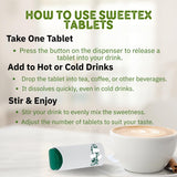 Sweetex Sugar Free, Calorie Free Sweetener Tablets, Convenient Pocket Size Dispenser, Pack of 4, Total of 4800 Tablets