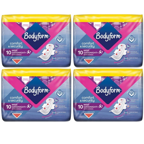 Maxi Goodnight Comfort & Security with Wings, Pack of 4x10 (40 Pads)