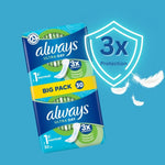 Always Ultra Day Sanitary Pads – Normal Size 1 – 3X Protection with InstantDry, LeakGuard & OdourLock – Big Pack of 30 Pads