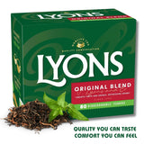 Lyons Original Blend Irish Tea Bags Smooth Taste and Unique Refreshing Aroma 232g (80 Tea Bags) x Pack of 2