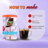 Barista-Style Instant Decaf Americano Coffee – Smooth, Caffeine-Free, 90g Jars (Pack of 3)