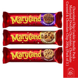Cookie Bundle Pack - Maryland Double Chocolate, Caramel & Choco Chip Cookie 200g x Pack of 3