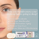 Cotton Pads – 5 Packs of 105 Rounds – Gentle, Dual-Sided Makeup Removal Pads with Ribbed and Smooth Surfaces
