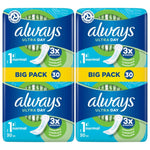 Always Ultra Day Sanitary Pads – Normal Size 1 – 3X Protection with InstantDry, LeakGuard & OdourLock – Big Pack of 30 Pads