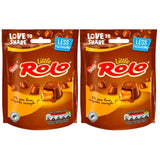 2 Packs of Little Rolo Pouch Bag - Caramel Milk Chocolate Sharing Bag, Chewy Caramel Creamy Milk Chocolate Candy with smooth Golden Toffee (103g)