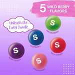 Assorted Sweet Skittles Fruit Flavoured Sharing Pouch - Skittles Wild Berry & Tropical, Fruits Giants & Crazy Sours (4 Packs)