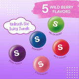 Assorted Sweet Skittles Fruit Flavoured Sharing Pouch - Skittles Wild Berry & Tropical, Fruits Giants & Crazy Sours (4 Packs)