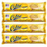 Hill Custard Vanilla Flavour Cream Sandwich Biscuits 150g x Pack of 4
