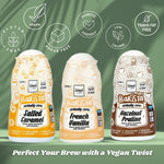 The Skinny Food Coffee Flavour Vegan Syrup Bundle Pack - Salted Caramel, French Vanilla & Hazelnut Praline Concentrate with sweetener 60ml x Pack of 3
