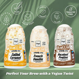 The Skinny Food Coffee Flavour Vegan Syrup Bundle Pack - Salted Caramel, French Vanilla & Hazelnut Praline Concentrate with sweetener 60ml x Pack of 3