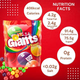 Assorted Sweet Skittles Fruit Flavoured Sharing Pouch - Skittles Wild Berry & Tropical, Fruits Giants & Crazy Sours (4 Packs)