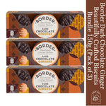 Linenvale Dark Chocolate Ginger Beautifully Crafted Biscuits Bundle - 150g x Pack of 3