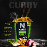 Linenvale Naked Bundle Egg Noodles - Thai Style Sweet Chilli, Chinese Style Chow Mein & Singapore Curry Noodles Pack of 3x75g