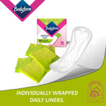 Bodyform So Slim Liners - Individually Wrapped, Lightly Scented, Extra-Breathable - CurveFit Technology, Slim for Snug Fit - Flexible and Absorbent Thin Pads for Women - Pack of 30 (90 Liners)