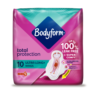 Bodyform Ultra Long Sanitary Towels 10 Pack | With Wings