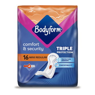Bodyform Maxi Normal Sanitary Towels 16 Pack | With Wings