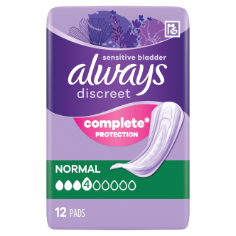 Always Discreet Normal Incontinence Pads 12 Pack | Bladder Weakness Pads
