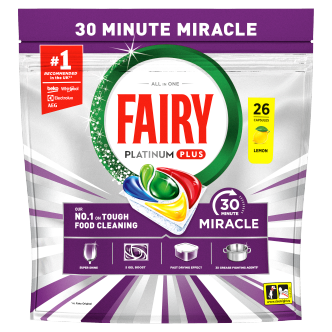 Fairy Platinum Plus Miracle Dishwasher Tablets 26 Pack | Dishwasher Tablets