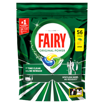 Fairy Original Dishwasher Tablets Lemon 56 Pack | Dishwasher Tablets