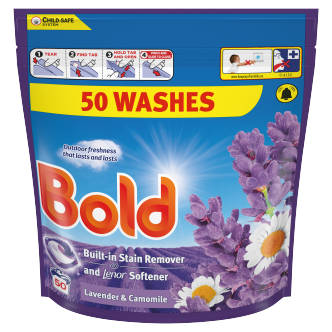 Bold All-in-1 Pods Lavender 50 Pack | Washing Pods & Liquid