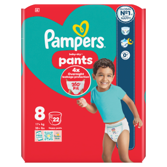 Pampers Baby-Dry Nappy Pants Size 8 22 Pack | Nappies