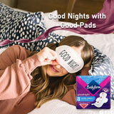 Bodyform Ultra Goodnight Pads with Wings, Super Heavy Flow Night Use, 32 Pads (4×8), Cour-V Ultra Night, Quick Absorb, Odor Neutralizing, Leakproof + Sanitary Bag