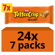 Toffee Crisp Milk Choc Biscuit Bar 18.7g 7 Pack