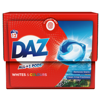 Daz All-in-1 Pods 12 Pack | Washing Pods & Liquid