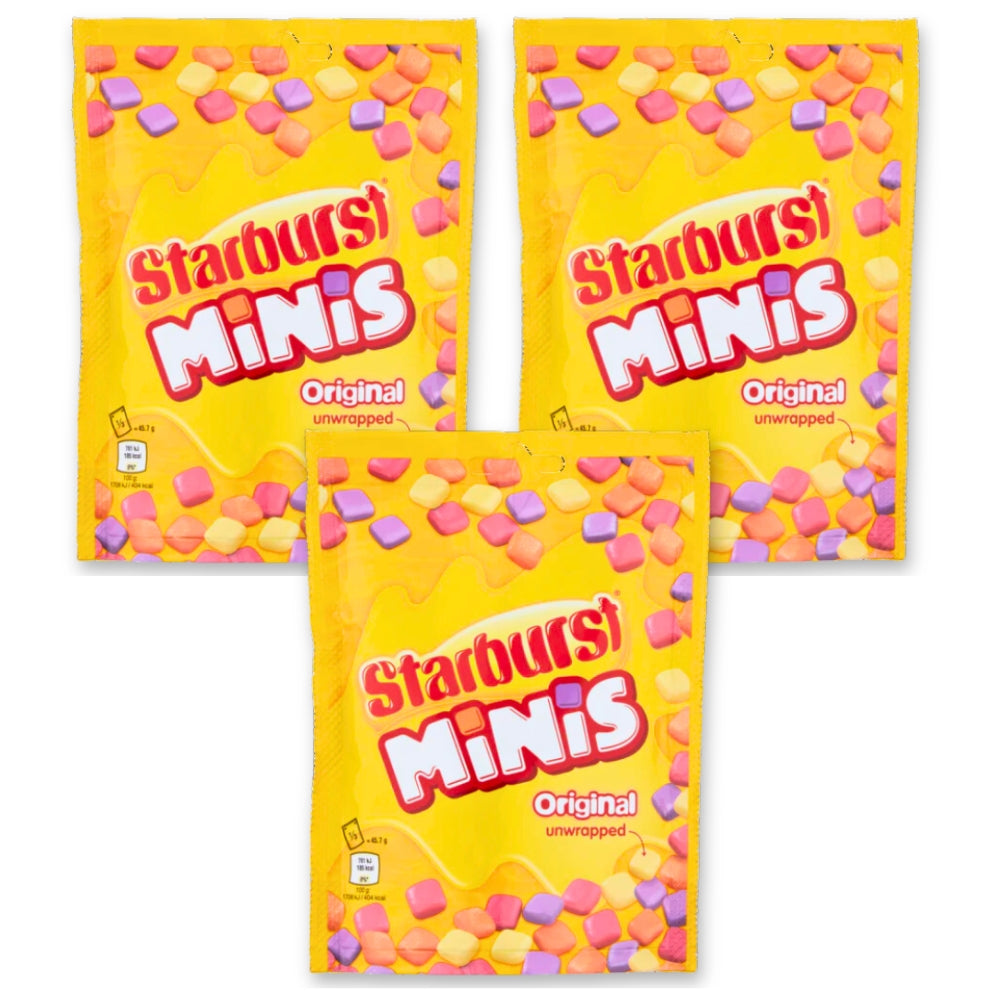 Starburst Minis Fruit-Flavoured Candy Pouches – Pack of 3 (137g)