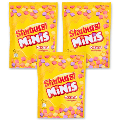 Starburst Minis Fruit-Flavoured Candy Pouches – Pack of 3 (137g)
