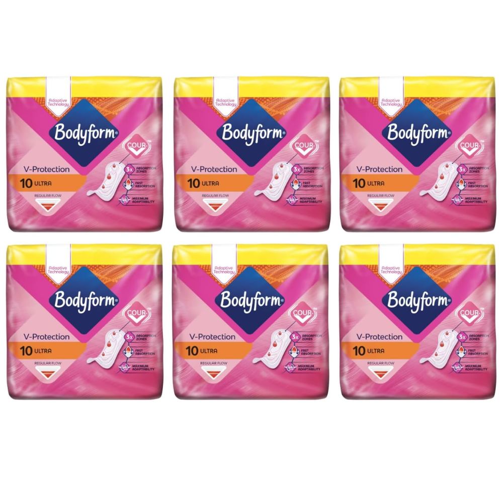 Bodyform Cour-V Ultra Normal Sanitary Towels Without Wings 10'S (Pack of 4)