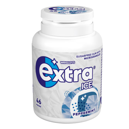 Wrigley’s Extra Ice Sugarfree Peppermint Gum – 2 Packs (46 Pieces Each)