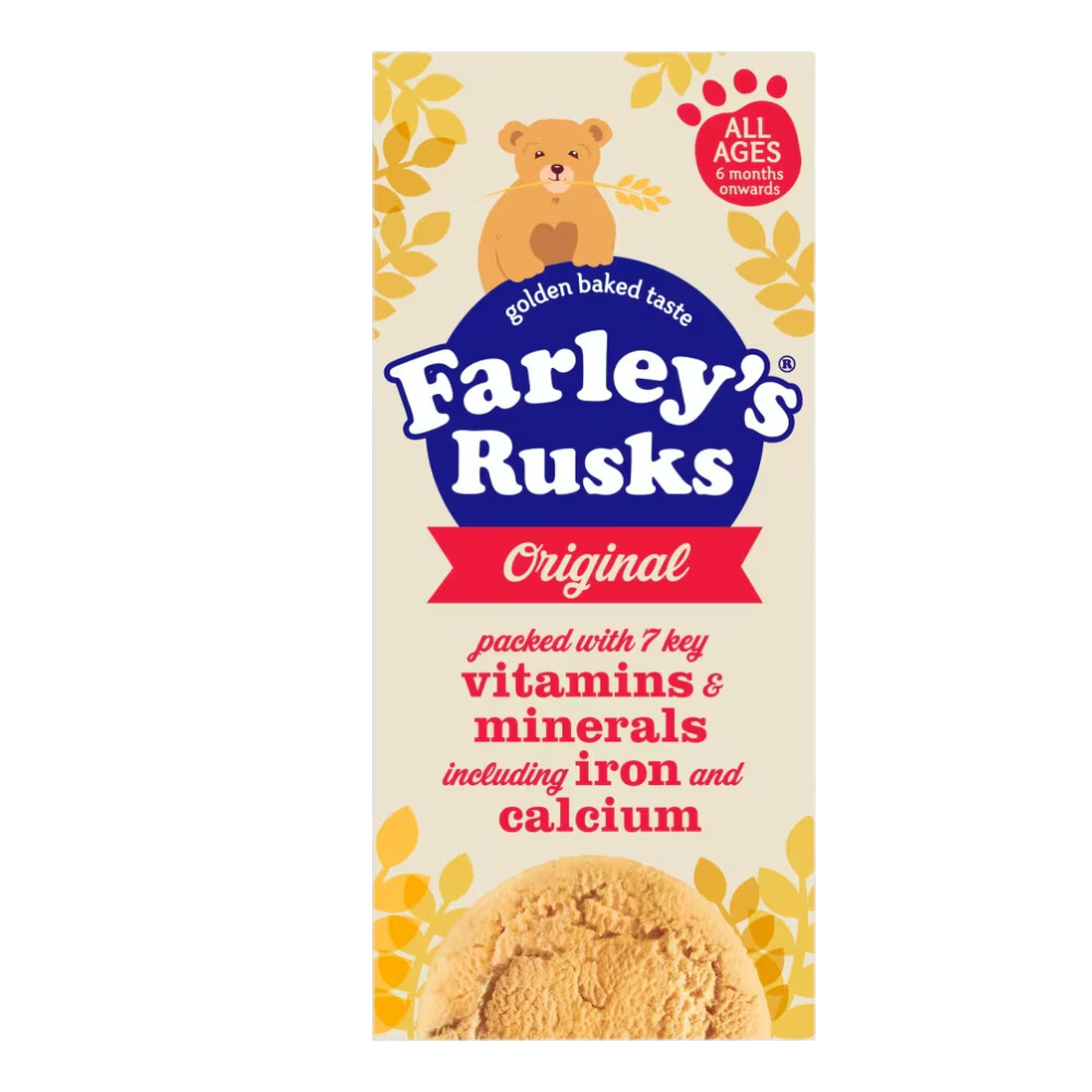 Farley’s Original Baby Rusks – Golden Baked, Vitamin-Rich Cookies (3 Packs)