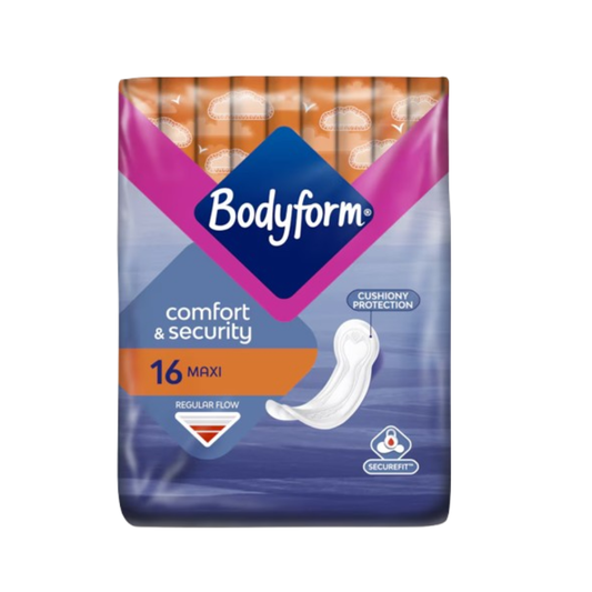 [new] Bodyform Maxi Long Regular Flow Sanitary Towels, Pack of 4 (14 Towels)
