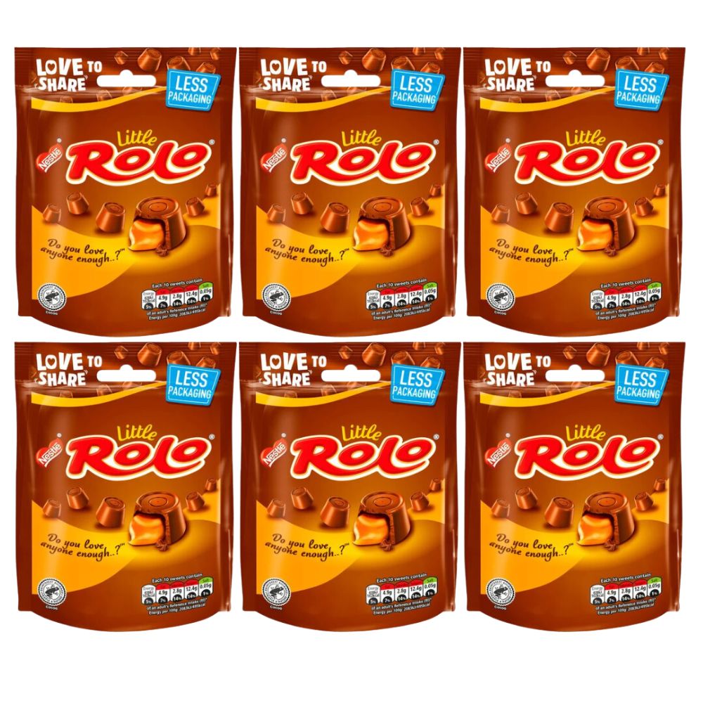 Little Rolo Caramel Milk Chocolate Sharing Pouch – Chewy Golden Toffee Centres (103g)