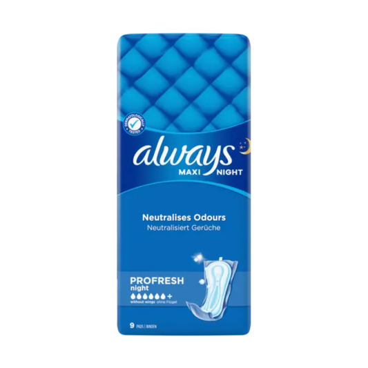 [new] Always Maxi Night Profresh 9's – 3 Pack Bundle (Total 27 Pads)
