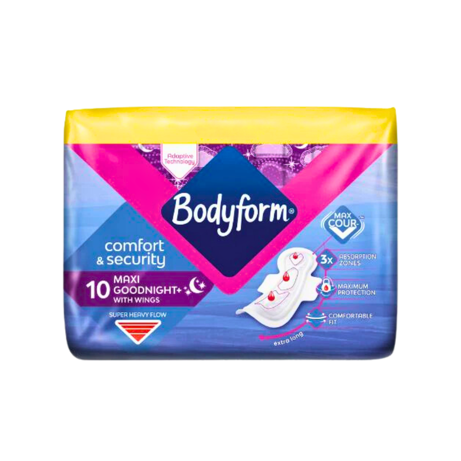 Bodyform Maxi Goodnight Towels with Wings 10's