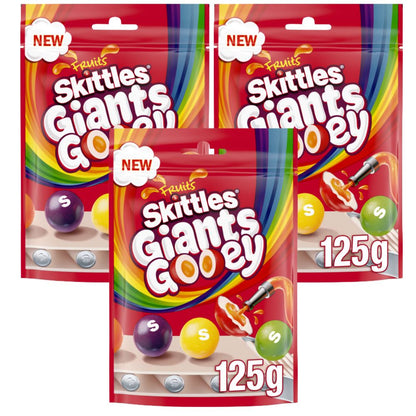 Skittles Fruits Giants Gooey – Pack of 3 (125g)